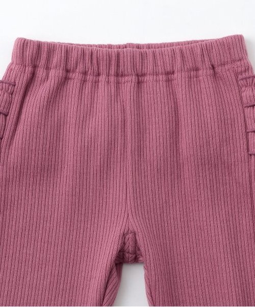 petit main(プティマイン)の「裏起毛バックフリルレギンス(レギンス/スパッツ・キッズ・ピンク/アイボリー/ブルー/チャコール・80cm/90cm/100cm/110cm/120cm)」の9枚目の写真