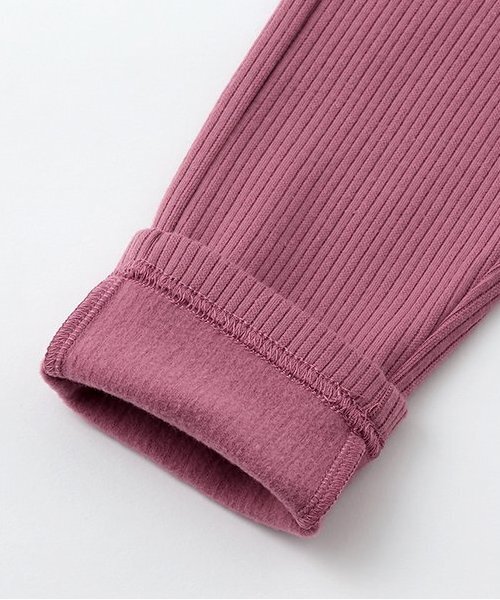 petit main(プティマイン)の「裏起毛バックフリルレギンス(レギンス/スパッツ・キッズ・ピンク/アイボリー/ブルー/チャコール・80cm/90cm/100cm/110cm/120cm)」の11枚目の写真