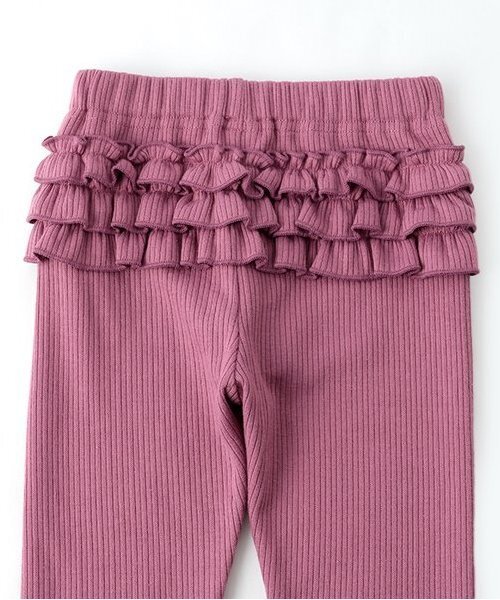 petit main(プティマイン)の「裏起毛バックフリルレギンス(レギンス/スパッツ・キッズ・ピンク/アイボリー/ブルー/チャコール・80cm/90cm/100cm/110cm/120cm)」の12枚目の写真