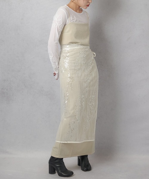 Lull（ルル）の「【Lull / ルル】上品ラメキャミワンピース（ワンピース・レディース・グレー/ブラック/アイボリー・ONESIZE）」の11枚目の写真