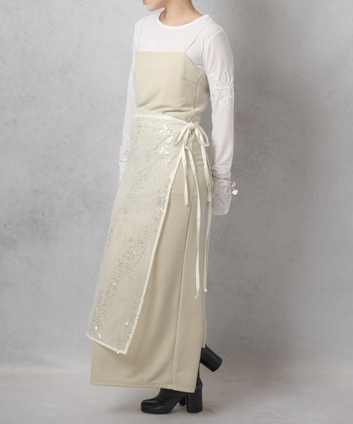 Lull（ルル）の「【Lull / ルル】上品ラメキャミワンピース（ワンピース・レディース・グレー/ブラック/アイボリー・ONESIZE）」の12枚目の写真