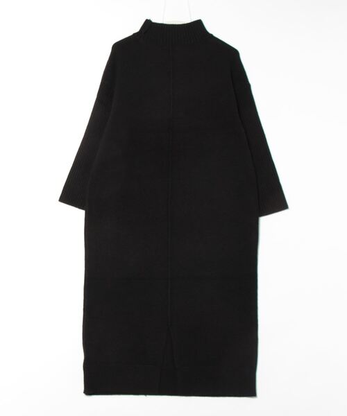 Q(キュー)の「ハイネックIラインニットワンピース(ワンピース・レディース・ホワイト系その他/ブラック・MEDIUM)」の3枚目の写真