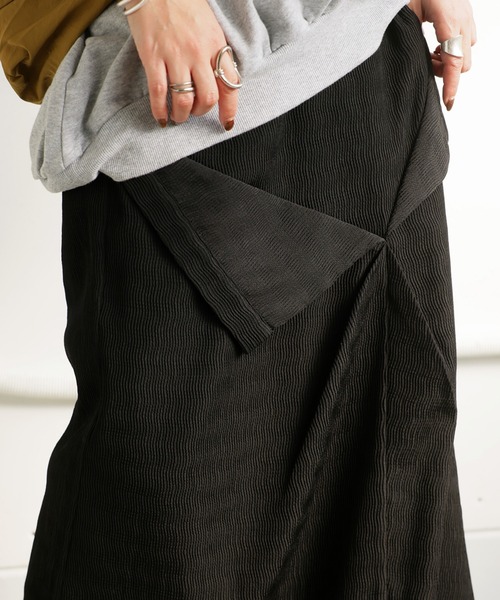 antiqua(アンティカ)の「ウエストデザインスカート(スカート・レディース・ブラック・ONESIZE)」の2枚目の写真