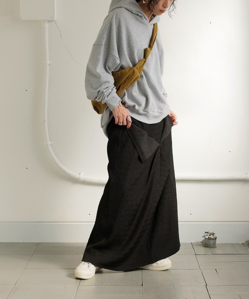 antiqua(アンティカ)の「ウエストデザインスカート(スカート・レディース・ブラック・ONESIZE)」の3枚目の写真