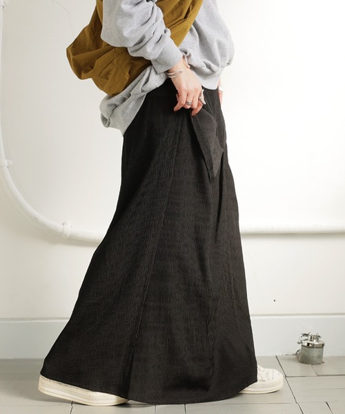 antiqua(アンティカ)の「ウエストデザインスカート(スカート・レディース・ブラック・ONESIZE)」の6枚目の写真