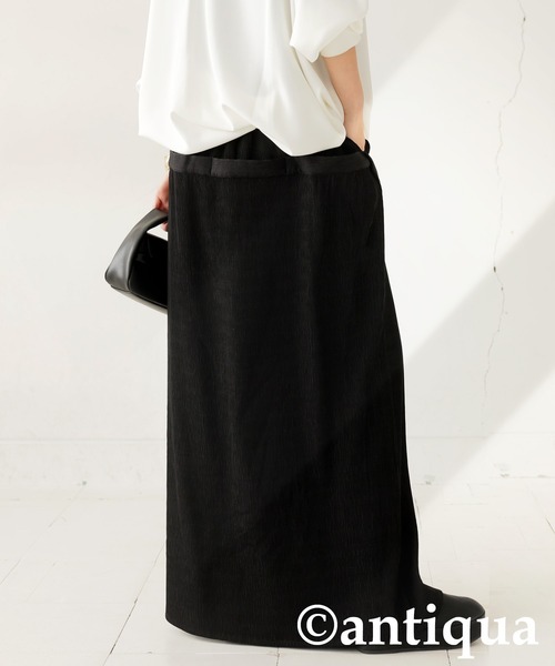 antiqua(アンティカ)の「ウエストデザインスカート(スカート・レディース・ブラック・ONESIZE)」の8枚目の写真