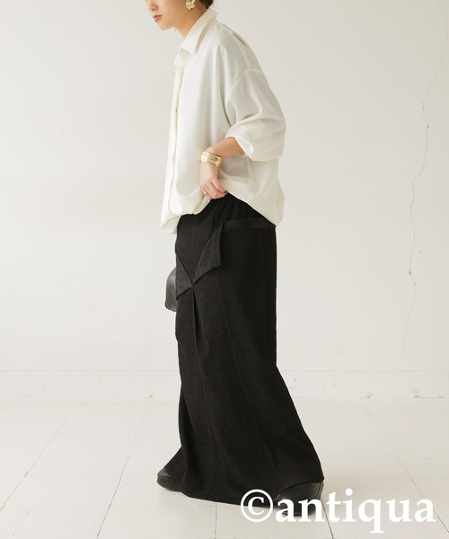 antiqua(アンティカ)の「ウエストデザインスカート(スカート・レディース・ブラック・ONESIZE)」の9枚目の写真