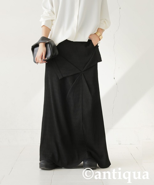 antiqua(アンティカ)の「ウエストデザインスカート(スカート・レディース・ブラック・ONESIZE)」の10枚目の写真