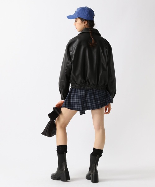 FOREVER 21（フォーエバー トゥエンティーワン）の「【2025SS】腰巻風チェックミニスカートパンツ（その他パンツ・レディース・イエロー/ネイビー・FREE）」の12枚目の写真