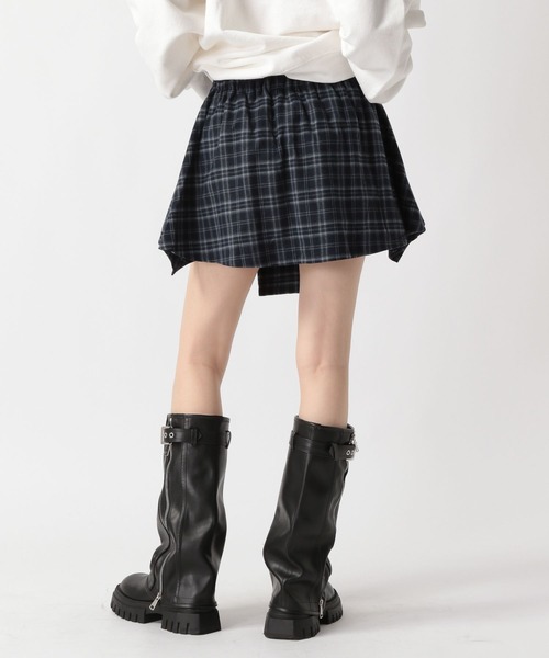 FOREVER 21（フォーエバー トゥエンティーワン）の「【2025SS】腰巻風チェックミニスカートパンツ（その他パンツ・レディース・イエロー/ネイビー・FREE）」の17枚目の写真