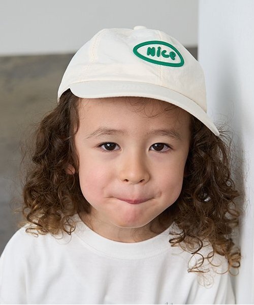 b・ROOM(ビールーム)の「Niceプリントキャップ(キャップ・キッズ・ベージュ/ラベンダー/ブラック/ブルーグリーン/ブルー/オフホワイト・F)」の15枚目の写真