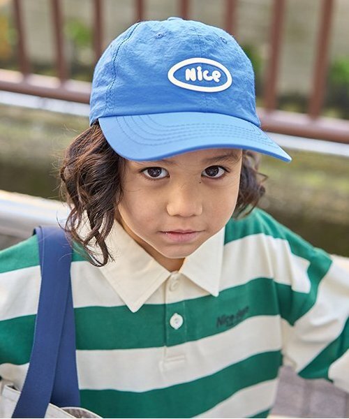 b・ROOM(ビールーム)の「Niceプリントキャップ(キャップ・キッズ・ベージュ/ラベンダー/ブラック/ブルーグリーン/ブルー/オフホワイト・F)」の12枚目の写真