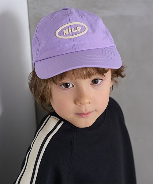 b・ROOM(ビールーム)の「Niceプリントキャップ(キャップ・キッズ・ベージュ/ラベンダー/ブラック/ブルーグリーン/ブルー/オフホワイト・F)」の9枚目の写真