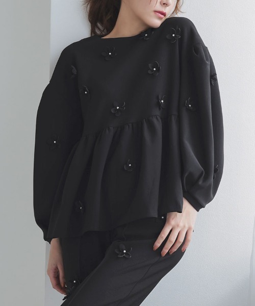 DONOBAN(ドノバン)の「フラワーモチーフトップス(その他トップス・レディース・ブラック/ホワイト・ONE)」の18枚目の写真