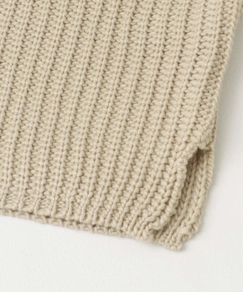 EKAL（エカル）の「片畔ボートネックプルオーバー（ニット/セーター・レディース・レッド/オフホワイト/ベージュ・ONE）」の7枚目の写真