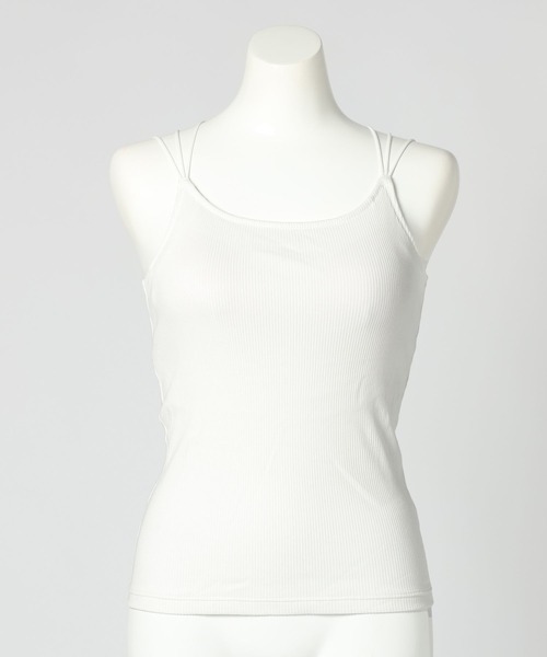 bijorie（ビジュリィ）の「【bijorie】カップ付きバッククロスキャミ／NEW BASIC 25SS（キャミソール・レディース・カーキ/ブラック/サックスブルー/オフホワイト・MEDIUM/LG/LARGE）」の11枚目の写真