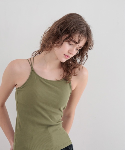 セール】【bijorie】カップ付きバッククロスキャミ／NEW BASIC 25SS
