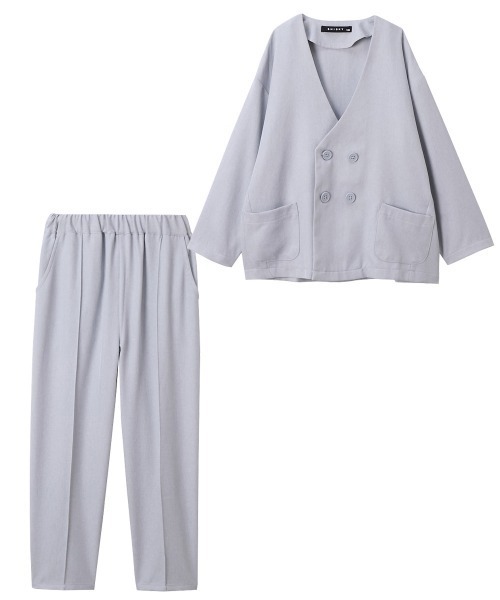 QUNTSTYLE（キュントスタイル）の「ノーカラースーツ セットアップ　(110～160cm)（スーツセット・キッズ・ベージュ/ブラック/杢グレー/ネイビー・110/130/120/160/150/140）」の12枚目の写真