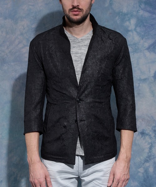 HIDEAWAYS NICOLE(ハイダウェイニコル)の「ポリエステルタフタワッシャー7分袖ジャケット(その他アウター・メンズ・ネイビー/ブラック/ライトグレー・X-LARGE/LARGE/MEDIUM)」の12枚目の写真