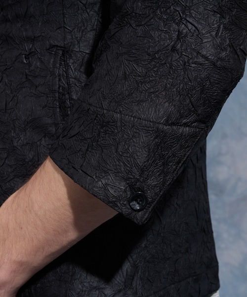 HIDEAWAYS NICOLE(ハイダウェイニコル)の「ポリエステルタフタワッシャー7分袖ジャケット(その他アウター・メンズ・ネイビー/ブラック/ライトグレー・X-LARGE/LARGE/MEDIUM)」の4枚目の写真