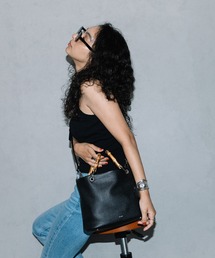 BEAURE ヴュレ カウレザー バンブー ハンドル バケット BAG
