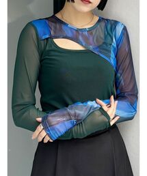 MURUA | カラーブロックシアートップス(Tシャツ/カットソー)