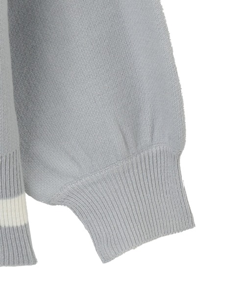 WEGO（ウィゴー）の「WEGO/レタードカーディガン（カーディガン/ボレロ・レディース・グレー/ネイビー・FREE）」の9枚目の写真