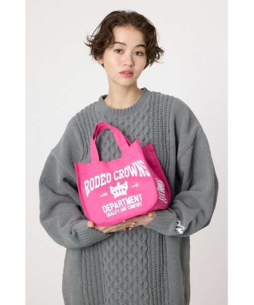 RODEO CROWNS WIDE BOWL(ロデオクラウンズワイドボウル)の「エコミニトートバッグ(トートバッグ・レディース・ブラウン/レッド/ピンク/オフホワイト/ブルー/ブラック/ホワイト・FREE)」の10枚目の写真