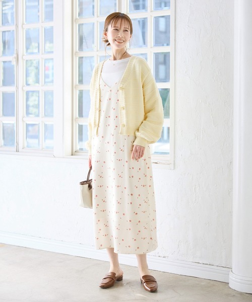 ROPE' PICNIC（ロペピクニック）の「ガーターボーダーショート丈カーディガン（カーディガン/ボレロ・レディース・レッド/ライトグレー/クリーム/ブルー・38）」の6枚目の写真