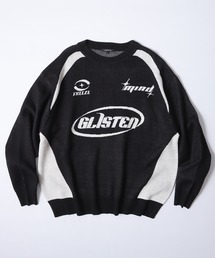 SUGGESTION | Soccer design crew neck knit / サッカーデザインクルーネックニット unisex(ニット/セーター)
