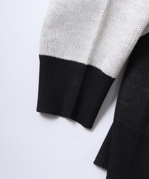 SUGGESTION（サジェッション）の「Soccer design crew neck knit / サッカーデザインクルーネックニット unisex（ニット/セーター・メンズ・ネイビー/オフホワイト/ブラック・M/L）」の10枚目の写真