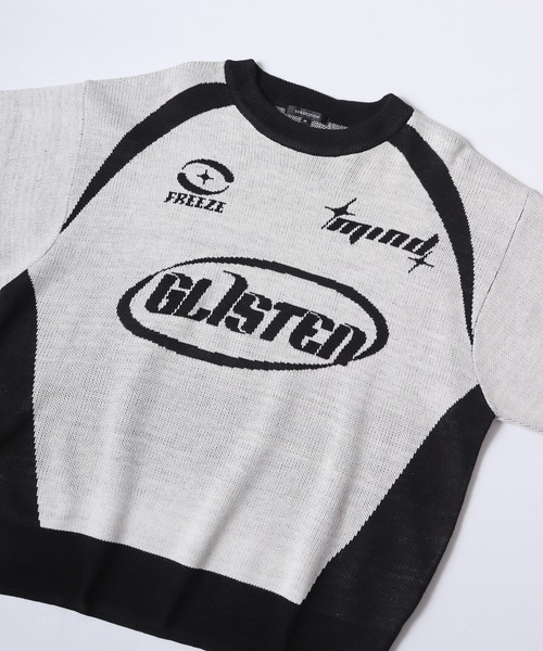 SUGGESTION（サジェッション）の「Soccer design crew neck knit / サッカーデザインクルーネックニット unisex（ニット/セーター・メンズ・ネイビー/オフホワイト/ブラック・M/L）」の5枚目の写真