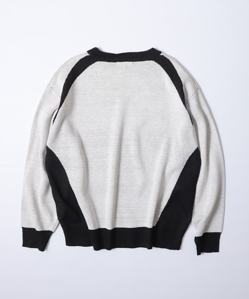 SUGGESTION（サジェッション）の「Soccer design crew neck knit / サッカーデザインクルーネックニット unisex（ニット/セーター・メンズ・ネイビー/オフホワイト/ブラック・M/L）」の11枚目の写真