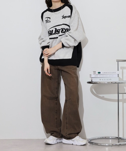 SUGGESTION（サジェッション）の「Soccer design crew neck knit / サッカーデザインクルーネックニット unisex（ニット/セーター・メンズ・ネイビー/オフホワイト/ブラック・M/L）」の15枚目の写真