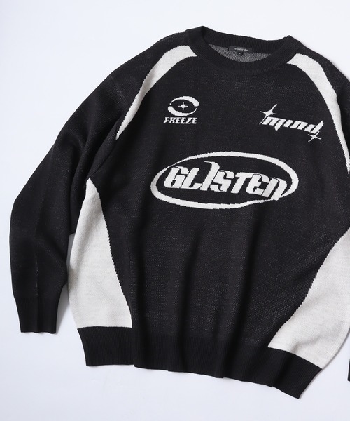 SUGGESTION（サジェッション）の「Soccer design crew neck knit / サッカーデザインクルーネックニット unisex（ニット/セーター・メンズ・ネイビー/オフホワイト/ブラック・M/L）」の17枚目の写真