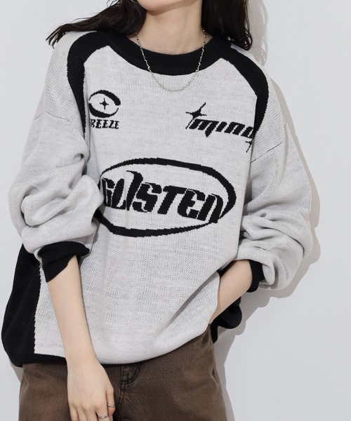 SUGGESTION（サジェッション）の「Soccer design crew neck knit / サッカーデザインクルーネックニット unisex（ニット/セーター・メンズ・ネイビー/オフホワイト/ブラック・M/L）」の19枚目の写真
