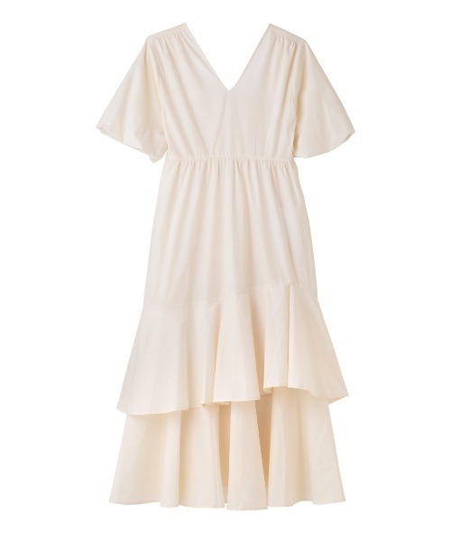 PEACH JOHN(ピーチジョン)の「バックリボンイレヘムワンピ(ワンピース・レディース・ベージュ/ミント/アイボリー・ONE SIZE)」の7枚目の写真