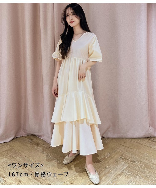 PEACH JOHN(ピーチジョン)の「バックリボンイレヘムワンピ(ワンピース・レディース・ベージュ/ミント/アイボリー・ONE SIZE)」の18枚目の写真