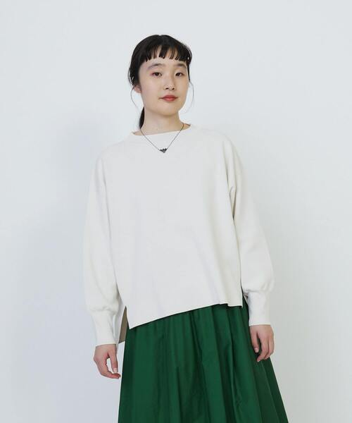 LOISIR ロワズィール ニット セール】コットンシルクスムース編みプルオーバー（ニット
