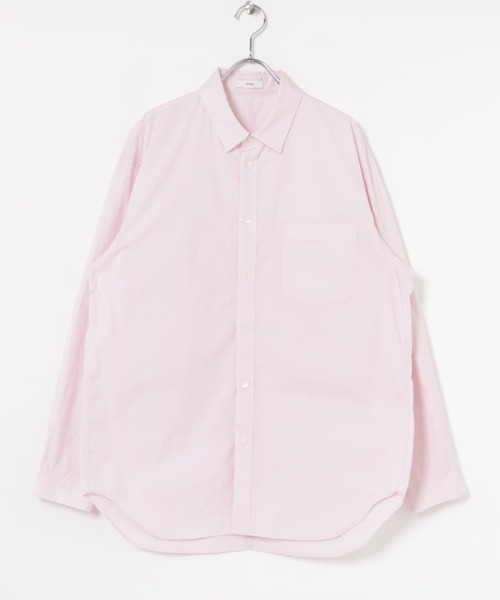 ATON(エイトン)の「ATON GIZA BROAD WASHED SHIRTS(シャツ/ブラウス・レディース・ライトブルー/ピンク・2)」の1枚目の写真