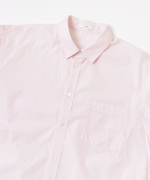 ATON(エイトン)の「ATON GIZA BROAD WASHED SHIRTS(シャツ/ブラウス・レディース・ライトブルー/ピンク・2)」の5枚目の写真