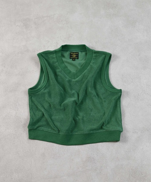 Life Support Products（ライフサポートプロダクツ）の「パイルVネックベスト（ベスト・キッズ・グリーン/ブラウン/ネイビー・90/100/110/120/130）」の2枚目の写真