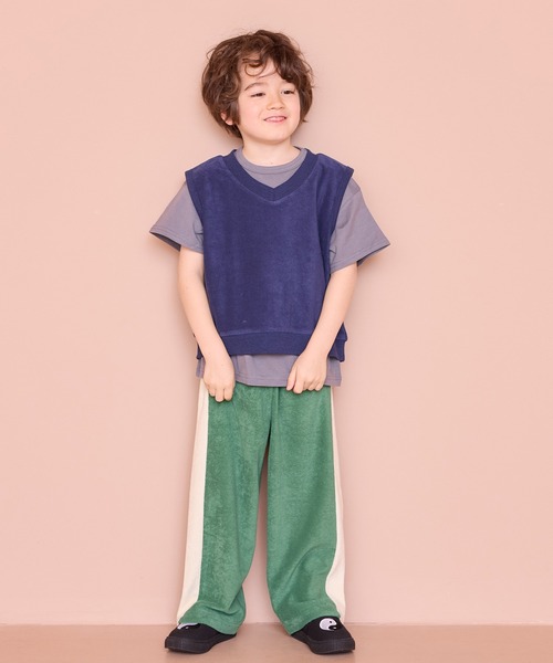 Life Support Products（ライフサポートプロダクツ）の「パイルVネックベスト（ベスト・キッズ・グリーン/ブラウン/ネイビー・90/100/110/120/130）」の6枚目の写真