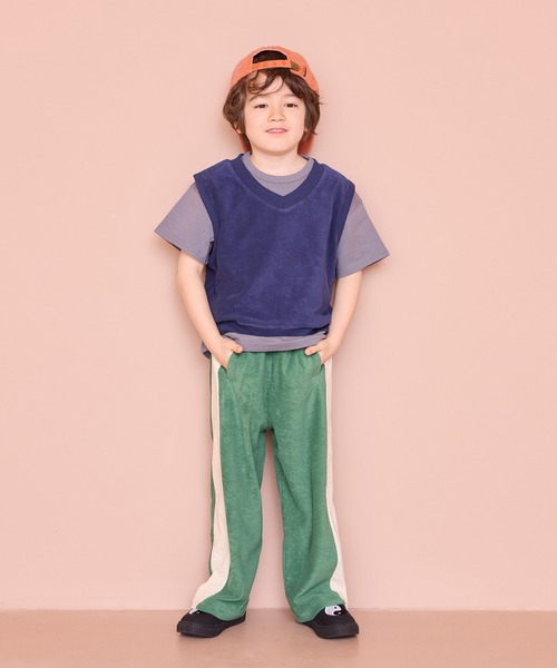 Life Support Products（ライフサポートプロダクツ）の「パイルVネックベスト（ベスト・キッズ・グリーン/ブラウン/ネイビー・90/100/110/120/130）」の7枚目の写真