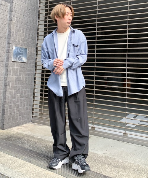 link lot(リンクロット)の「ワンポイントルーズビッグシルエットシャツ(シャツ/ブラウス・メンズ・ブラック/グレー/ネイビー/ホワイト・M/L)」の13枚目の写真