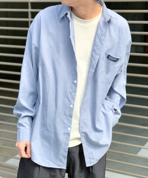 link lot(リンクロット)の「ワンポイントルーズビッグシルエットシャツ(シャツ/ブラウス・メンズ・ブラック/グレー/ネイビー/ホワイト・M/L)」の10枚目の写真