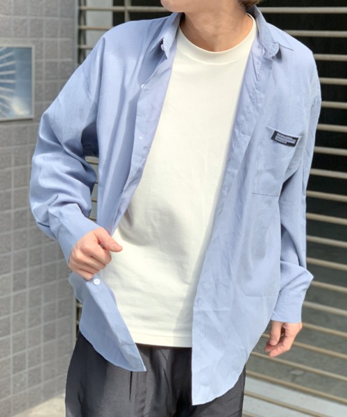 link lot(リンクロット)の「ワンポイントルーズビッグシルエットシャツ(シャツ/ブラウス・メンズ・ブラック/グレー/ネイビー/ホワイト・M/L)」の11枚目の写真