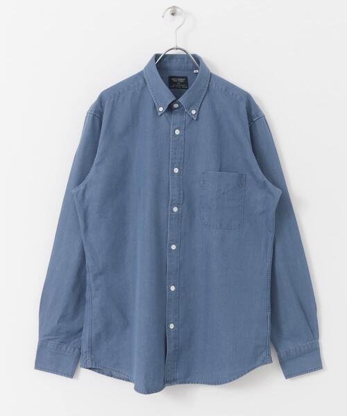 URBAN RESEARCH DOORS(アーバンリサーチドアーズ)の「LIFE STYLE TAILOR デニムボタンダウンシャツ(シャツ/ブラウス・メンズ・ブルー/ネイビー・LARGE/MEDIUM/SMALL)」の5枚目の写真