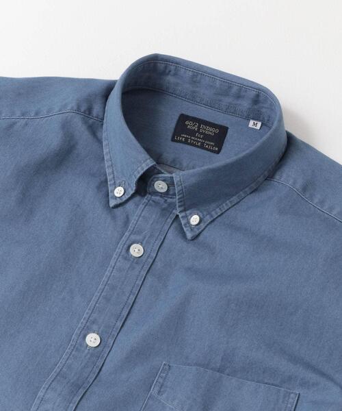 URBAN RESEARCH DOORS(アーバンリサーチドアーズ)の「LIFE STYLE TAILOR デニムボタンダウンシャツ(シャツ/ブラウス・メンズ・ブルー/ネイビー・LARGE/MEDIUM/SMALL)」の6枚目の写真