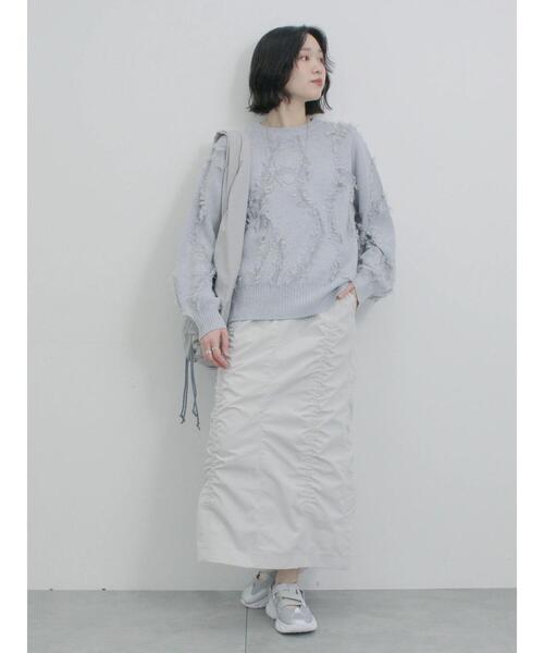 Samansa Mos2 blue（サマンサモスモスブルー）の「ドロストバルーントートバッグ（ハンドバッグ・レディース・ブラック/ライトベージュ/グレー・F）」の15枚目の写真